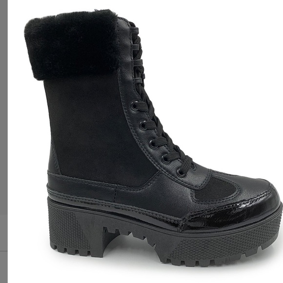 bamboo black combat boots